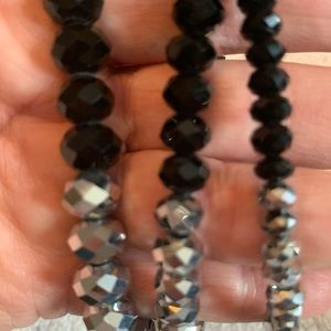 Black and silver bracelets